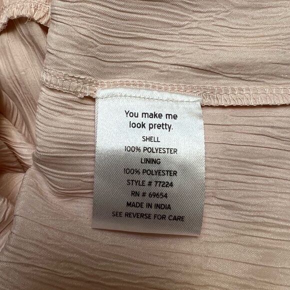 Rahi Leila Luster Long Sleeve Midi Dress in Champagne XL MSRP $186 - Picture 9 of 9